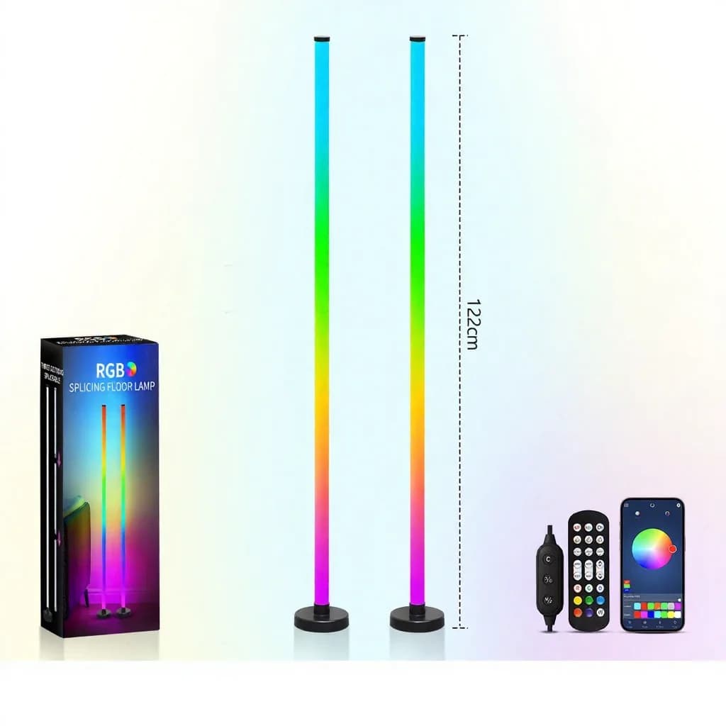 RGB grindų šviestuvas su muzikos sinchronizavimu, 360° švytėjimu, programėlės valdymu žaidimams