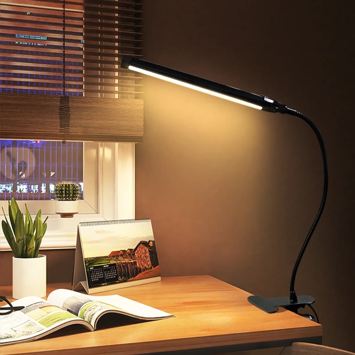USB LED segtuku tvirtinama stalo lempa skaitymui ir mokymuisi