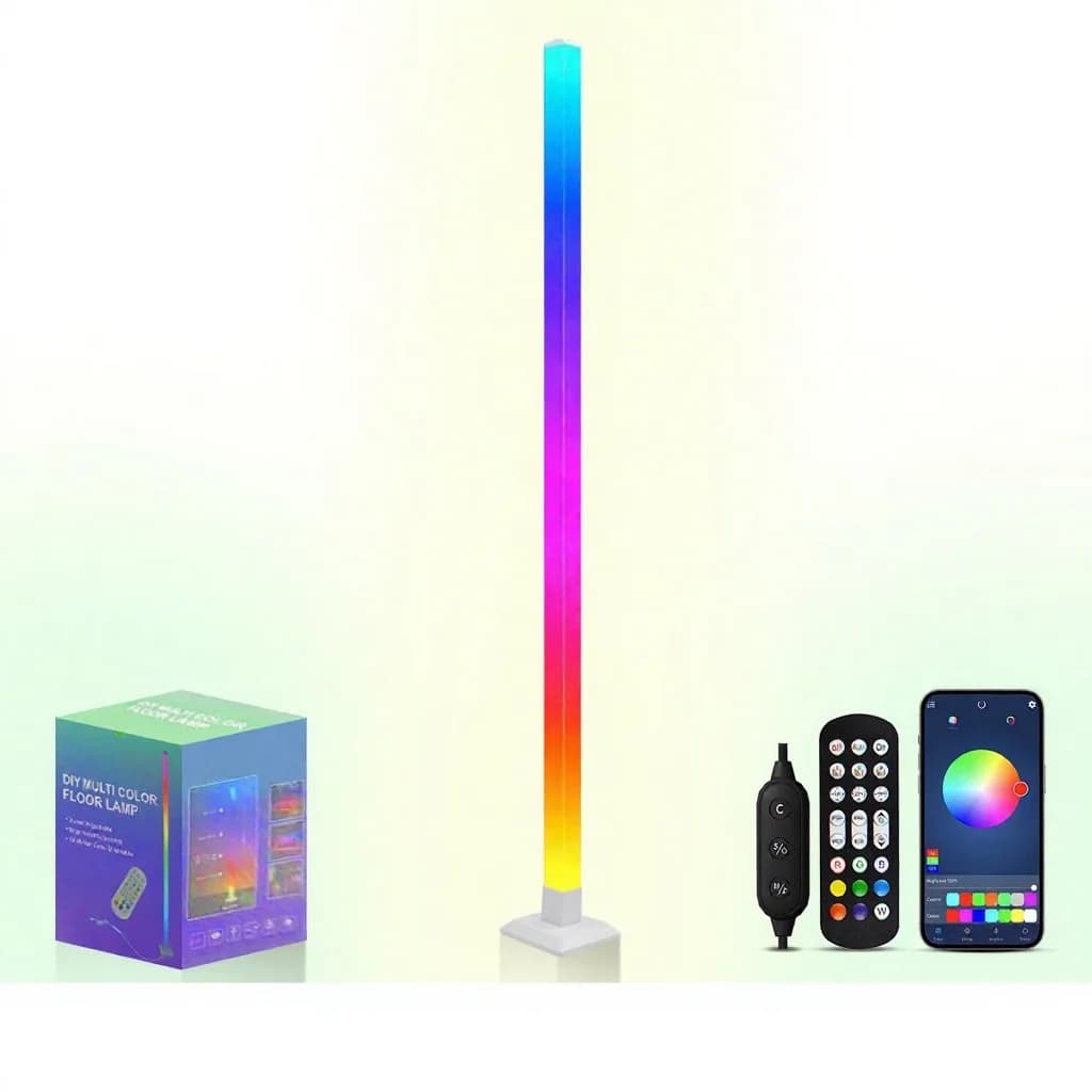 Išmani RGB grindų lempa su muzikos sinchronizavimu ir LED valdymu