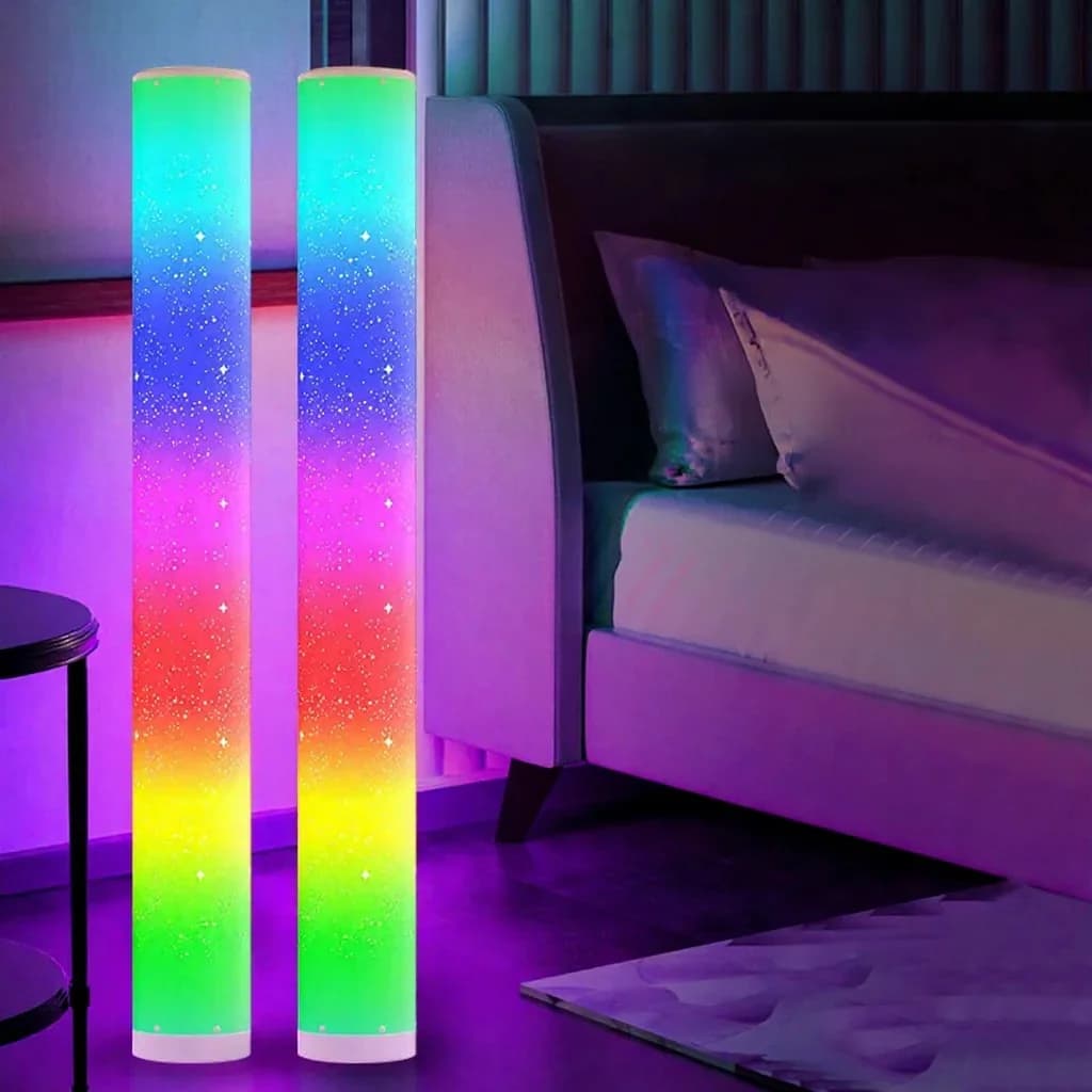 RGB LED grindų lempa su žvaigždžių efektu ir nuotolinio valdymo pulteliu