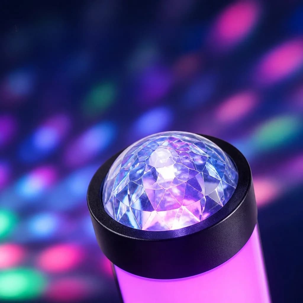 RGB projekcinė atmosferos lempa su muzikos sinchronizavimu ir nuotoliniu valdymu