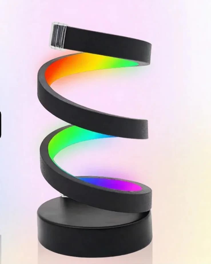 Spiralinė RGB atmosferos lempa su garso reaktyviu apšvietimu