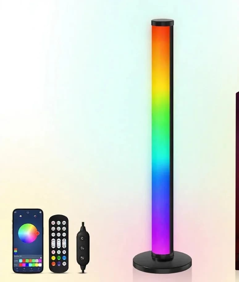 RGB LED staline lempa su garso reakcija ir valdymu per programėlę