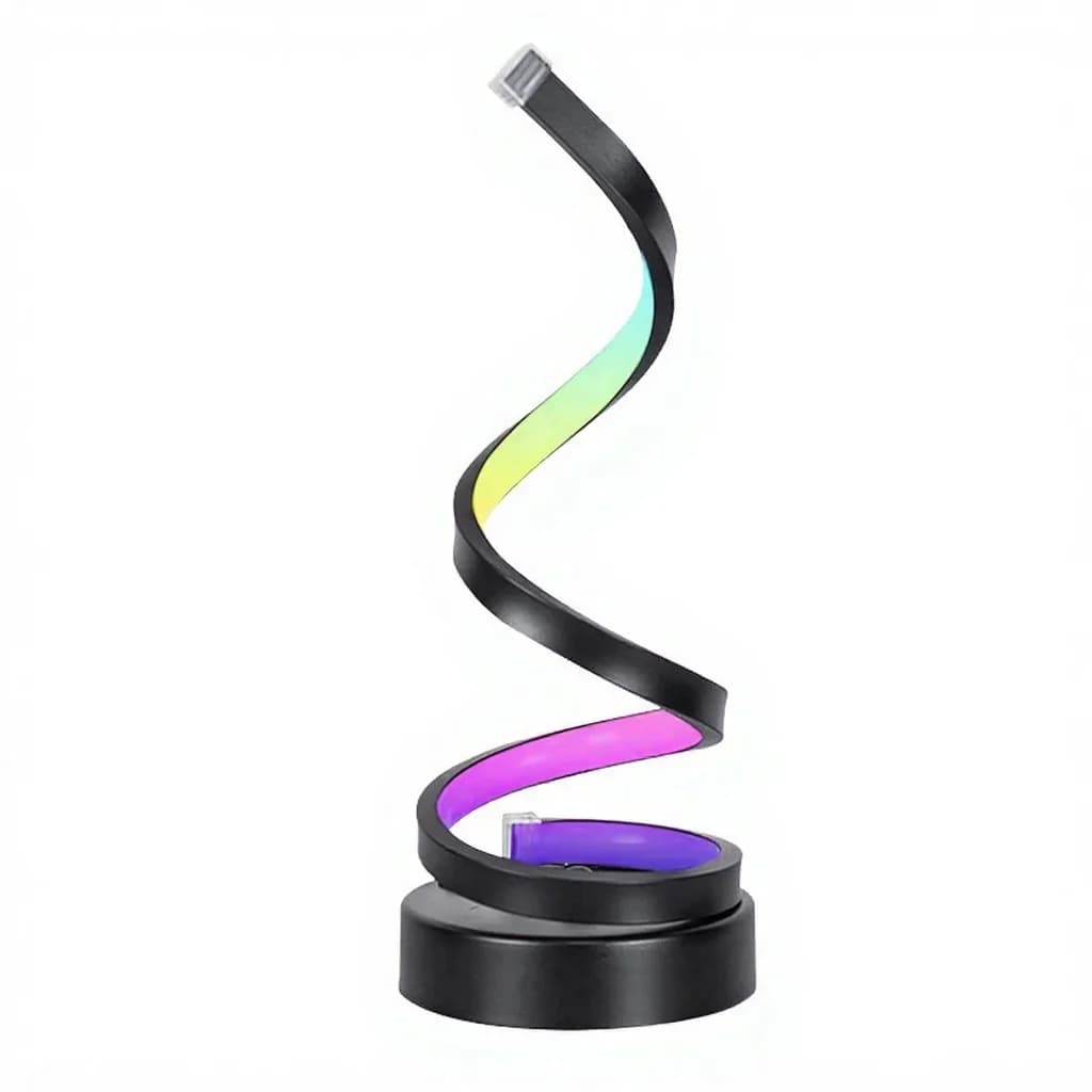 Spiralinė RGB atmosferos lempa su garso reaktyviu apšvietimu