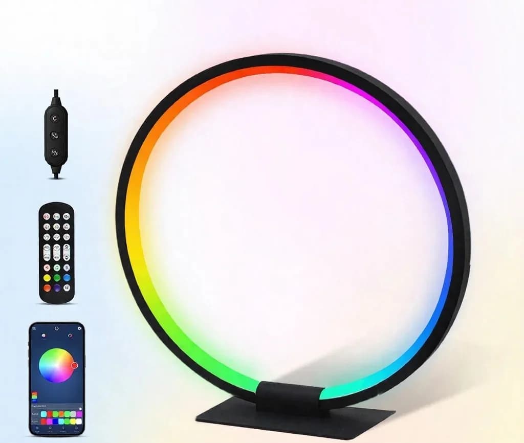 RGB LED atmosferinė naktinė lempa su muzikos sinchronizavimu