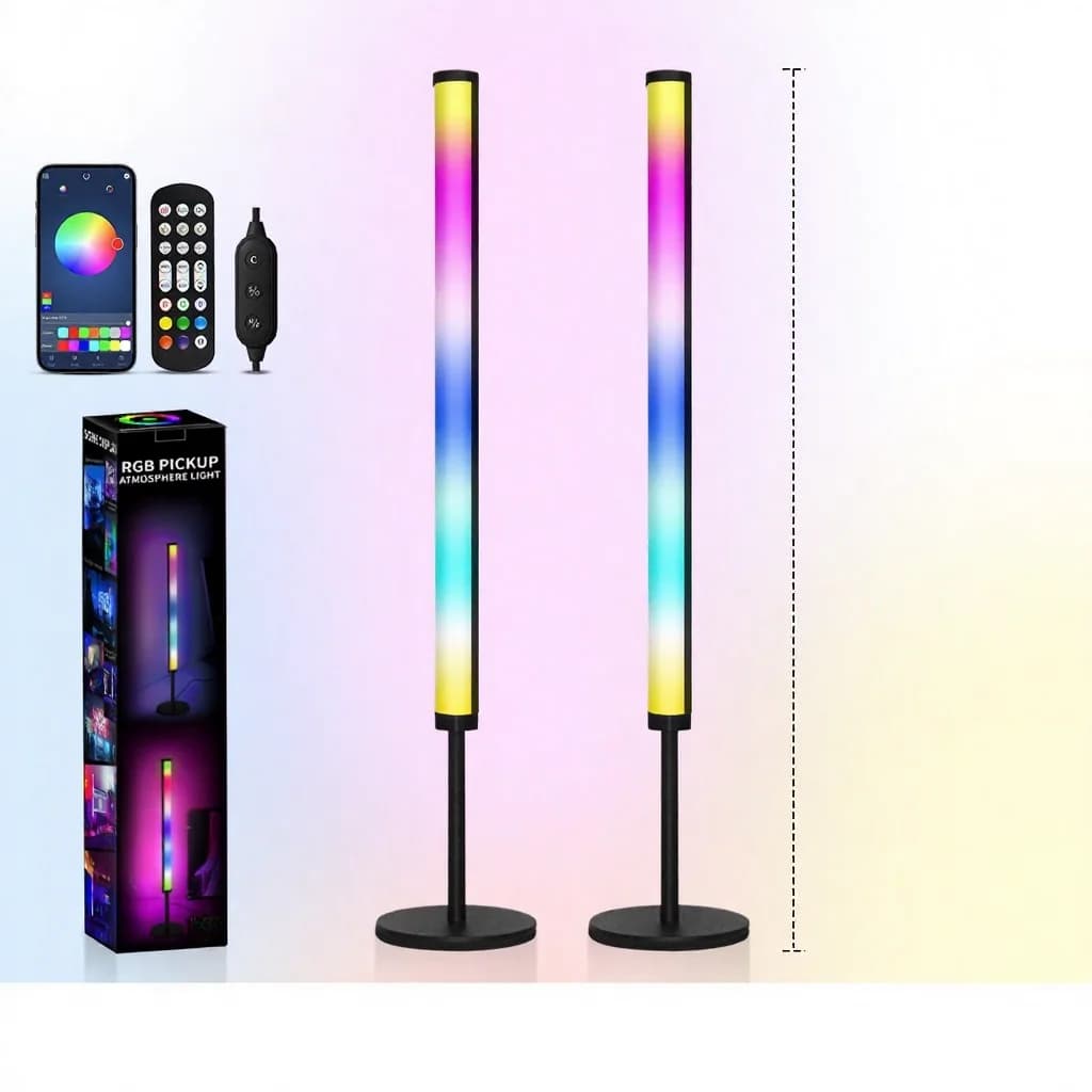 RGB LED staline atmosferos lempa su muzikos sinchronizavimu ir valdymu per programėlę