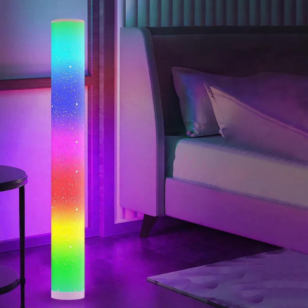 RGB LED grindų lempa su žvaigždžių raštu, nuotolinio ir programėlės valdymu