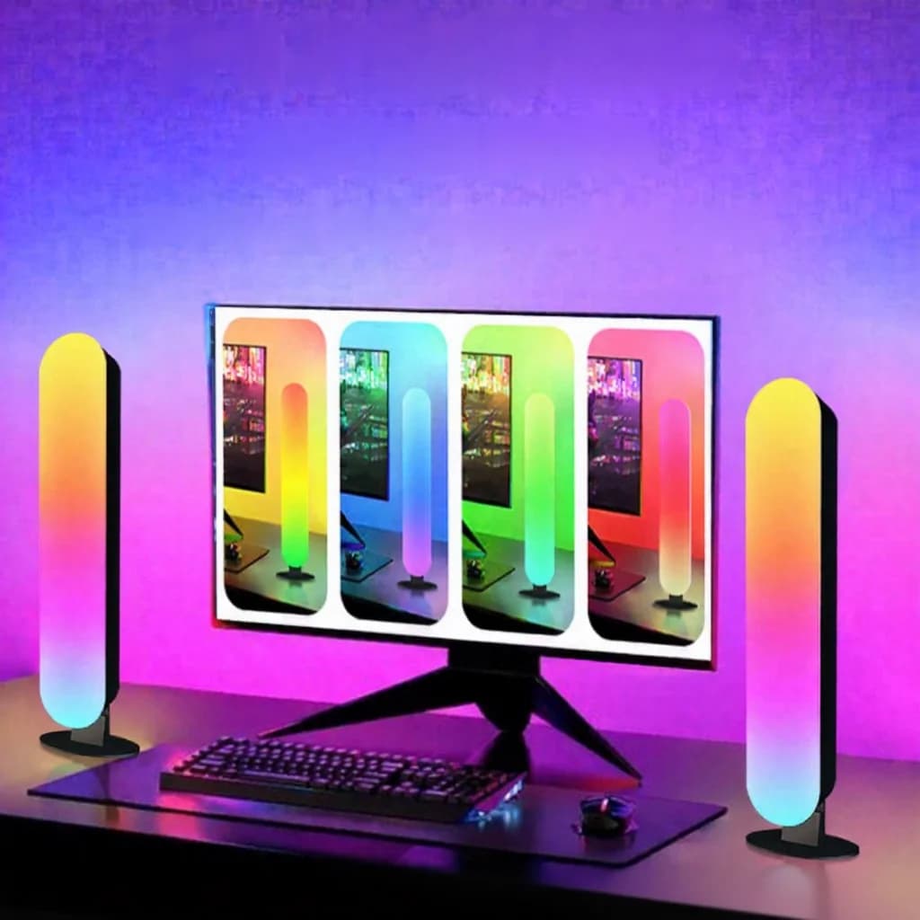RGB LED aplinkos apšvietimas su „Bluetooth“ muzikos sinchronizavimu ir valdymu programėle