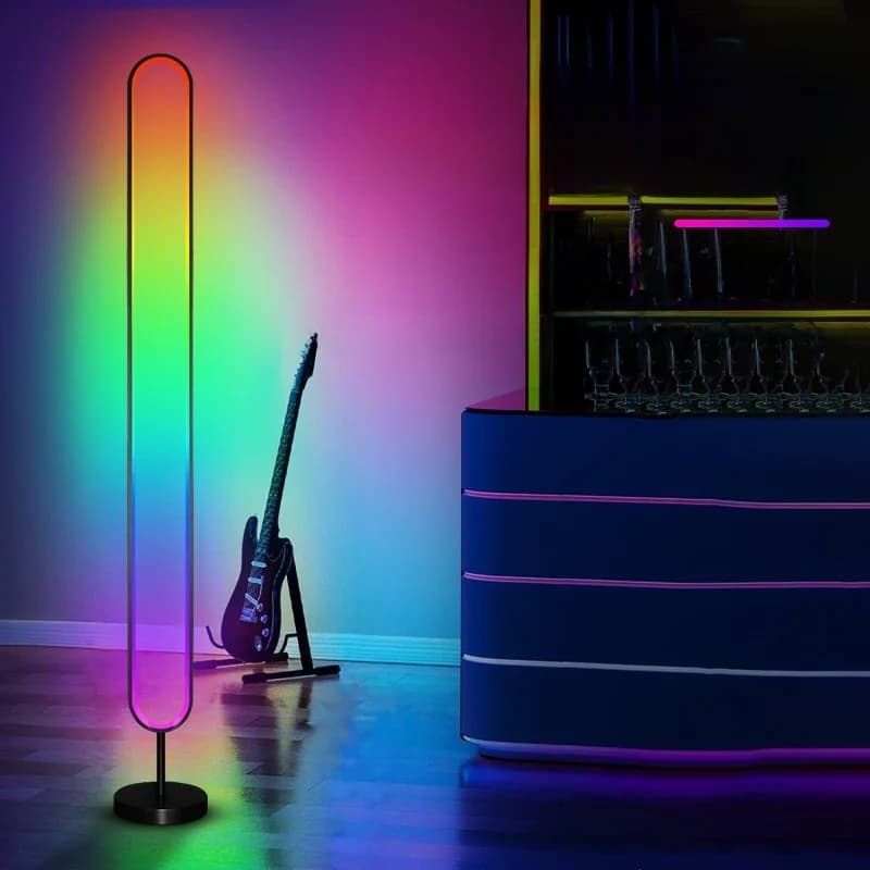 RGB LED garsu aktyvuojama atmosferos šviesa su programėlės valdymu