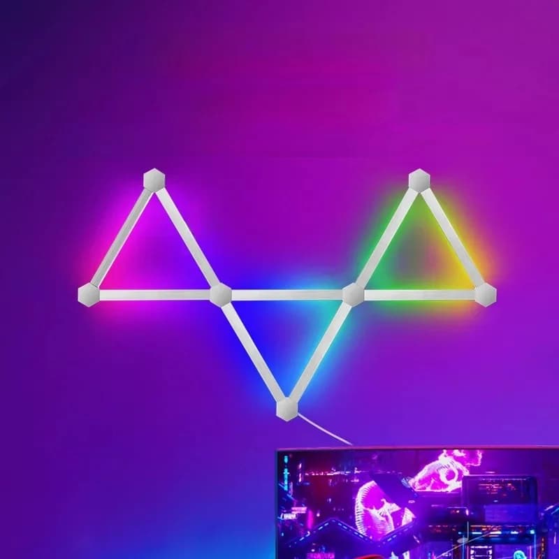 RGB išmanieji sujungiami LED sieniniai šviestuvai su programėlės valdymu ir muzikos sinchronizavimu
