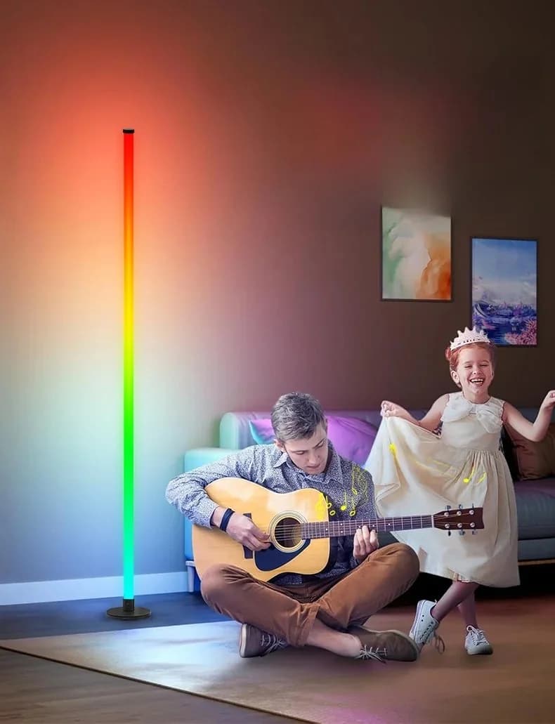 RGB LED grindų lempa su programėlės valdymu svetainei