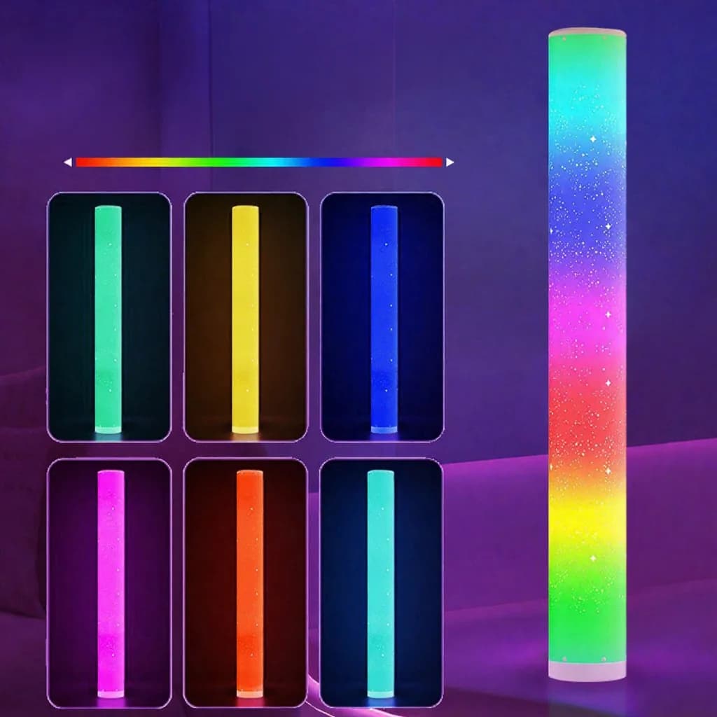 RGB LED grindų lempa su žvaigždžių efektu ir nuotolinio valdymo pulteliu