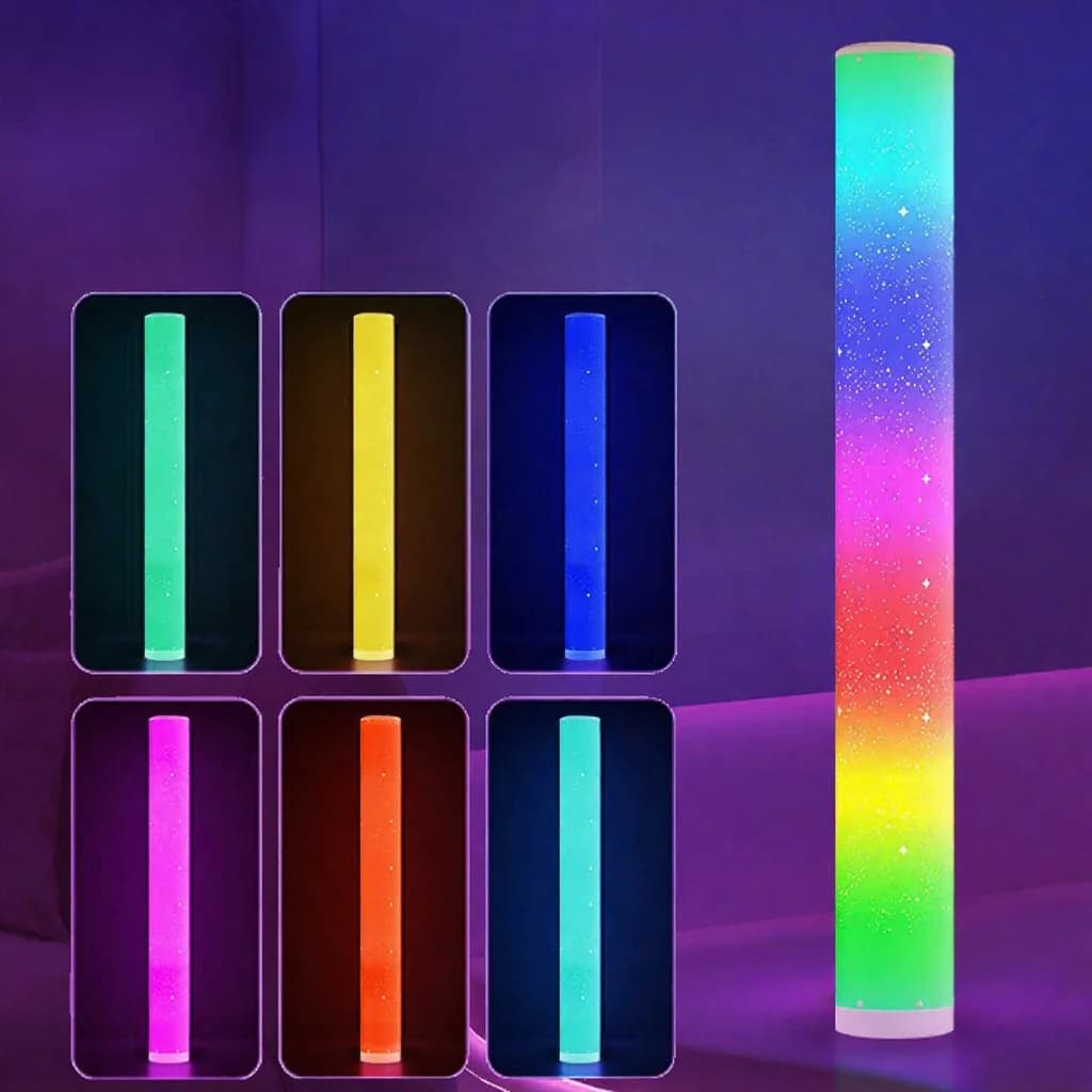 RGB LED grindų lempa su žvaigždžių raštu, nuotolinio ir programėlės valdymu