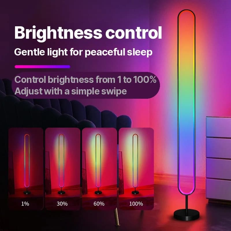RGB LED garsu aktyvuojama atmosferos šviesa su programėlės valdymu