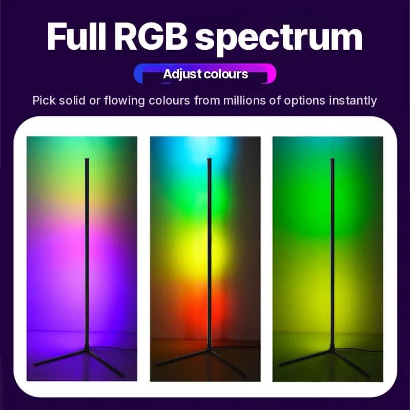 RGB grindų lempa su muzikos sinchronizavimu, nuotoliniu ir programėlės valdymu