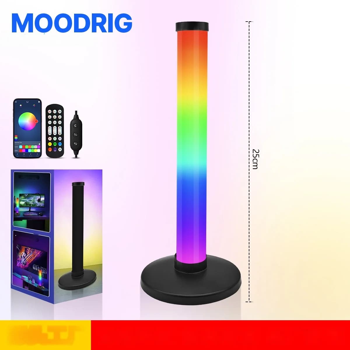 RGB garso reaktyvi atmosferos lempa staliniams kompiuteriams