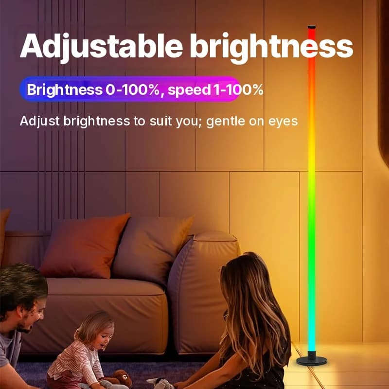 RGB LED grindų lempa su programėlės valdymu svetainei