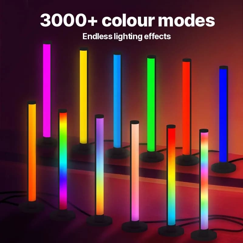 RGB LED staline lempa su garso reakcija ir valdymu per programėlę