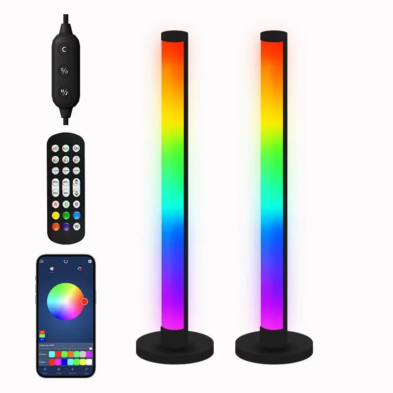 RGB LED staline lempa su garso reakcija ir valdymu per programėlę