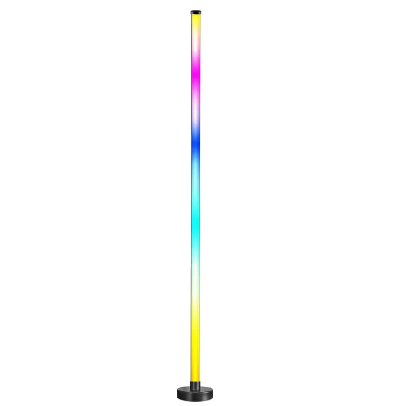 RGB LED kampinis grindų šviestuvas su muzikos sinchronizavimu, programėlės ir nuotolinio valdymo pulteliu