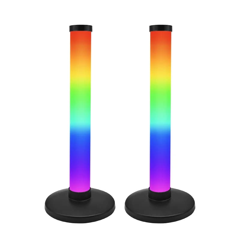 RGB atmosferos lempa su garso sinchronizavimu ir programėlės valdymu