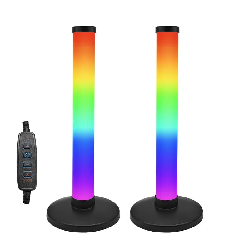 RGB atmosferos lempa su garso sinchronizavimu ir programėlės valdymu